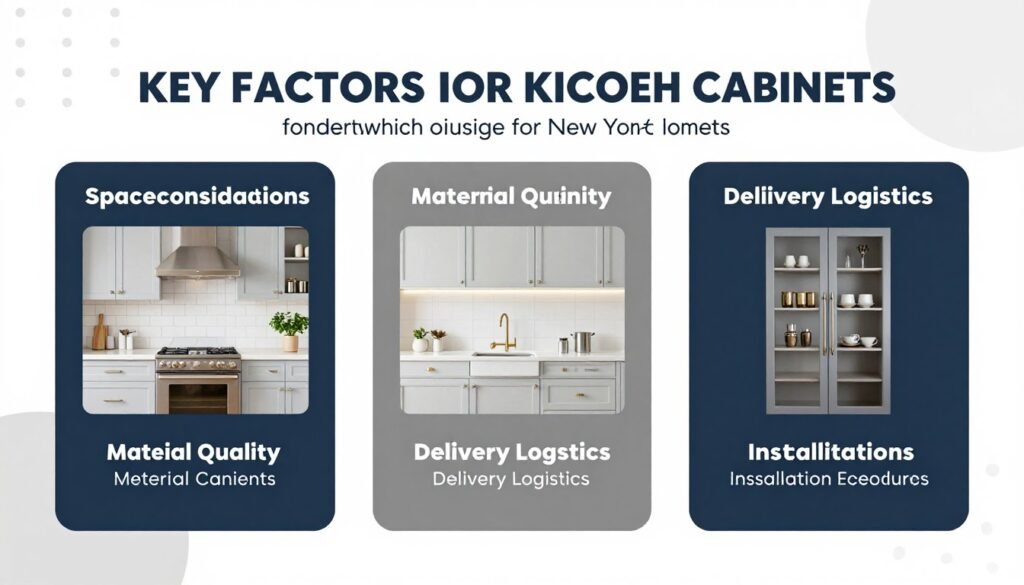 Kitchen cabinet buying guide showing factors to consider when selecting the best kitchen cabinets for New York homes